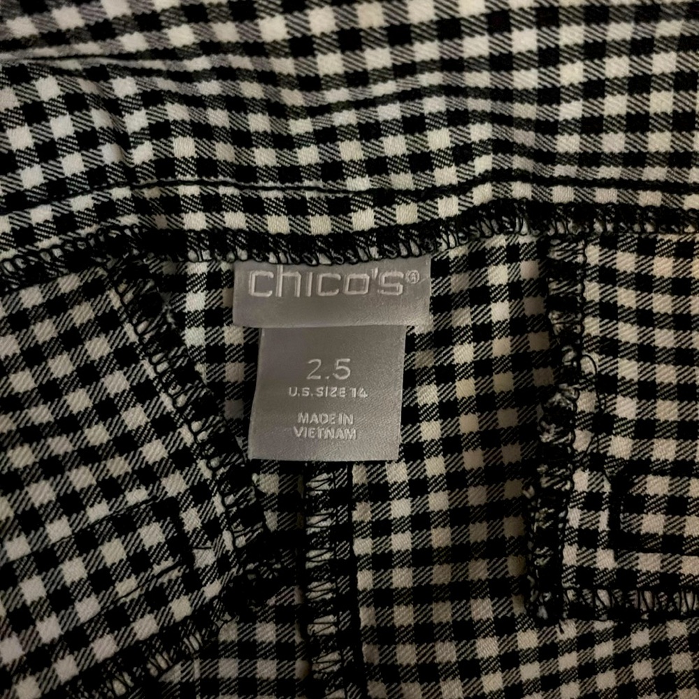 Chico's Gingham Check Brigitte Slim Leg Ankle Pants Size 2.5 (14) - Picture 5 of 6